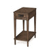 Gracewood Hollow Distressed Solid Wood Charging Chairside End Table