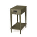 Gracewood Hollow Distressed Solid Wood Charging Chairside End Table