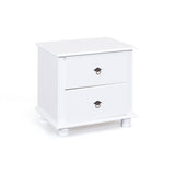 Danz Whitewash Solid Wood 2-drawer Nightstand