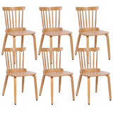 Solid Wood Spindle Back Windsor Dining Chairs, Set of 2 - 17.44" (W) x 19.7" (D) x 33.1" (H)