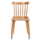 Solid Wood Spindle Back Windsor Dining Chairs, Set of 2 - 17.44" (W) x 19.7" (D) x 33.1" (H)