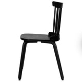 Solid Wood Spindle Back Windsor Dining Chairs, Set of 2 - 17.44" (W) x 19.7" (D) x 33.1" (H)