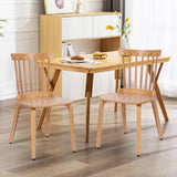 Solid Wood Spindle Back Windsor Dining Chairs, Set of 2 - 17.44" (W) x 19.7" (D) x 33.1" (H)