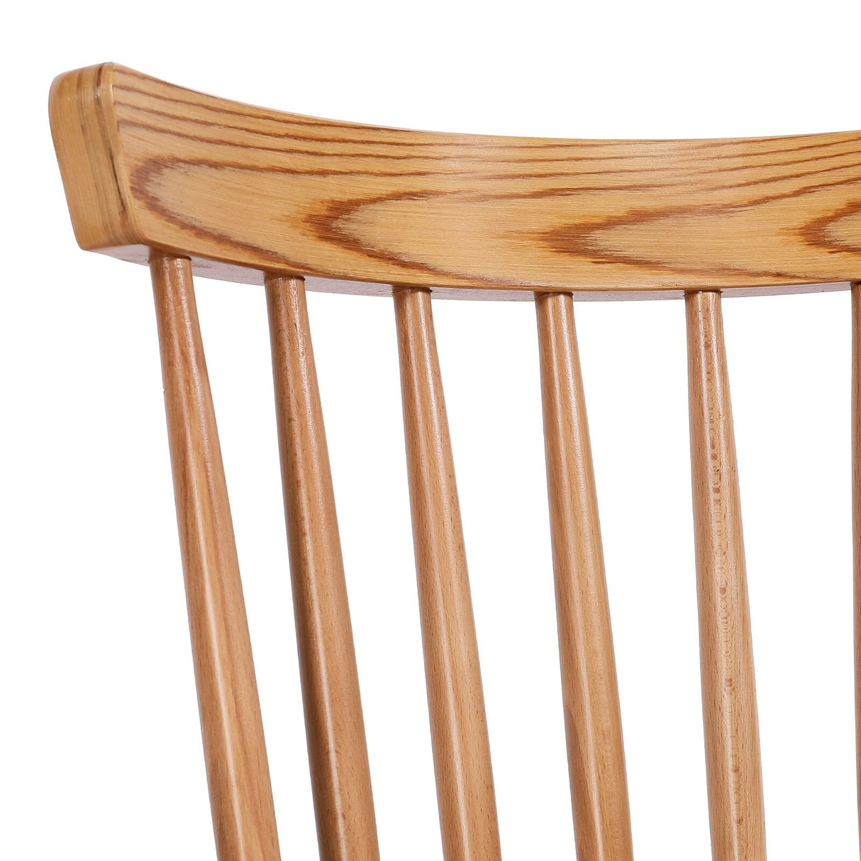 Solid Wood Spindle Back Windsor Dining Chairs, Set of 2 - 17.44" (W) x 19.7" (D) x 33.1" (H)