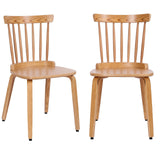 Solid Wood Spindle Back Windsor Dining Chairs, Set of 2 - 17.44" (W) x 19.7" (D) x 33.1" (H)