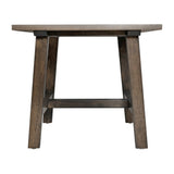 Solid Wood Farmhouse Trestle Style End Table