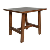 Solid Wood Farmhouse Trestle Style End Table