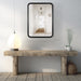 Solid Wood Frame Round Corner Rectangle Farmhouse Wall Mirror