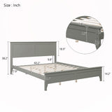 Solid Wood Queen Platform Bed