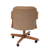 Solid Wood Rolling Caster Office Chair with Tilt and Cushion Seat - 22.5 19 36.5