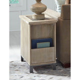 Wood Slate-top Chairside Cabinet