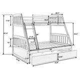 Solid Wood Twin Over Full Bunk Bed