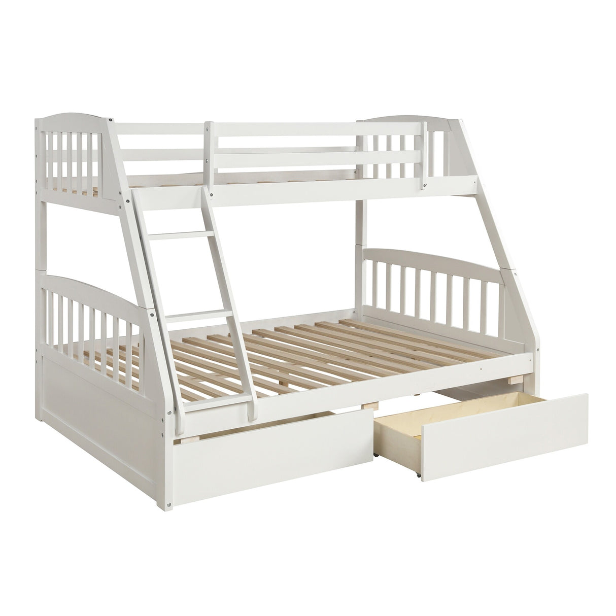 Solid Wood Twin Over Full Bunk Bed