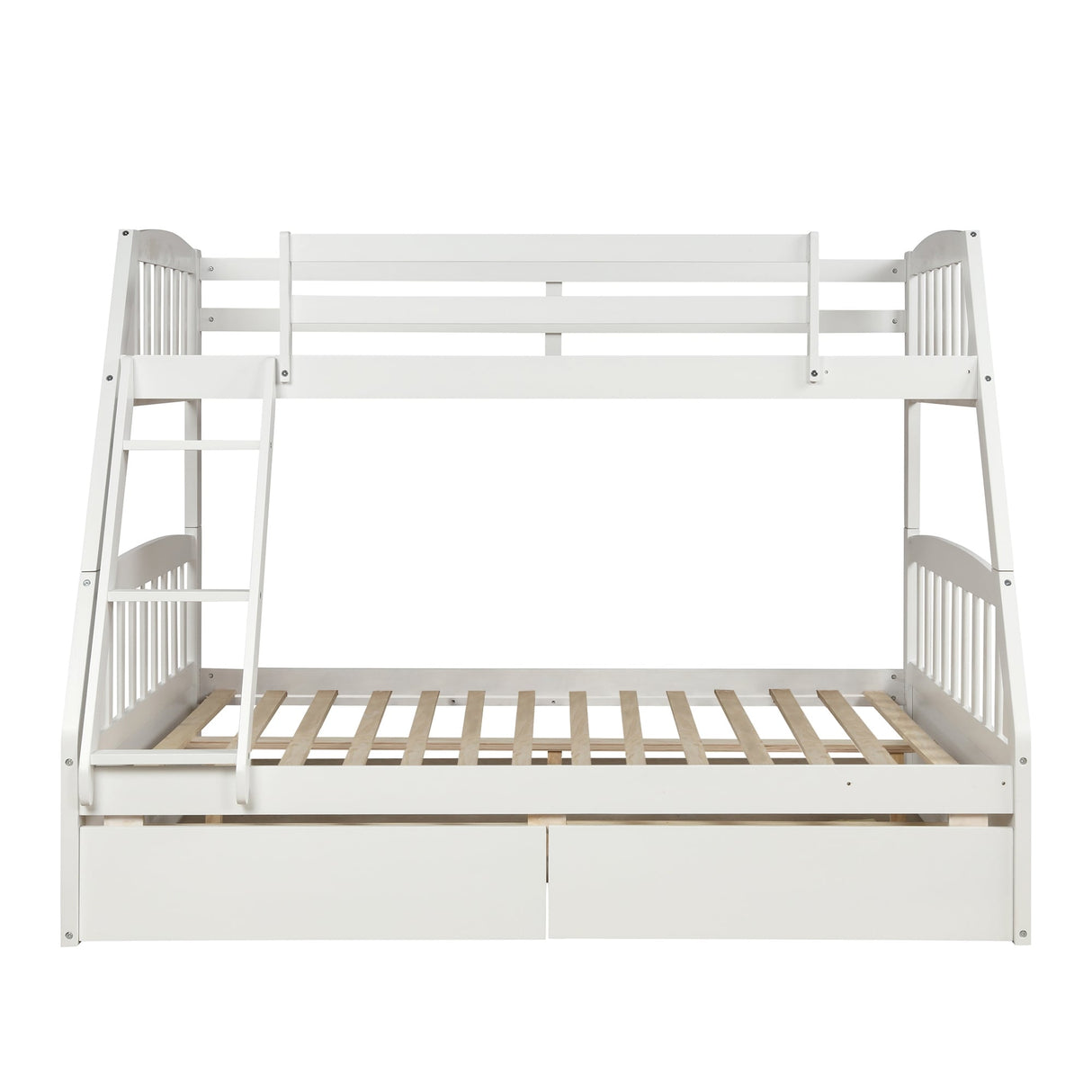 Solid Wood Twin Over Full Bunk Bed