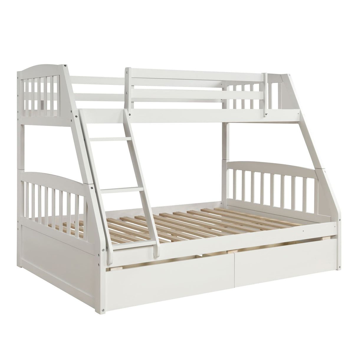 Solid Wood Twin Over Full Bunk Bed