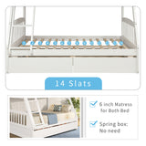 Solid Wood Twin Over Full Bunk Bed
