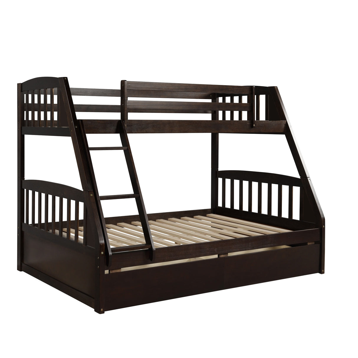 Solid Wood Twin Over Full Bunk Bed