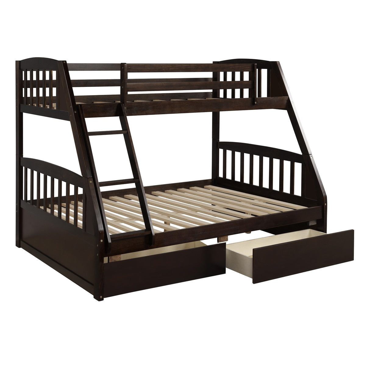 Solid Wood Twin Over Full Bunk Bed