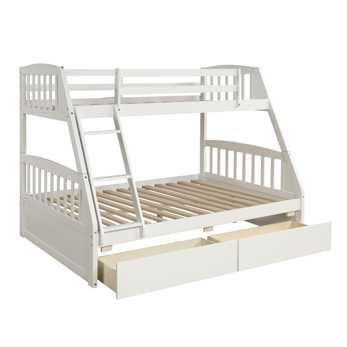 Solid Wood Twin Over Full Bunk Bed