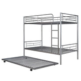 Solid Wood Twin over Full 53" Bunk Bed with 39" Twin Bed, 3 Drawers, Ladder, and Storage Space