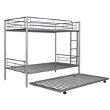 Solid Wood Twin over Full 53" Bunk Bed with 39" Twin Bed, 3 Drawers, Ladder, and Storage Space