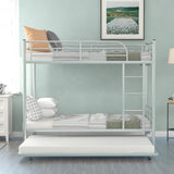 Solid Wood Twin over Full 53" Bunk Bed with 39" Twin Bed, 3 Drawers, Ladder, and Storage Space
