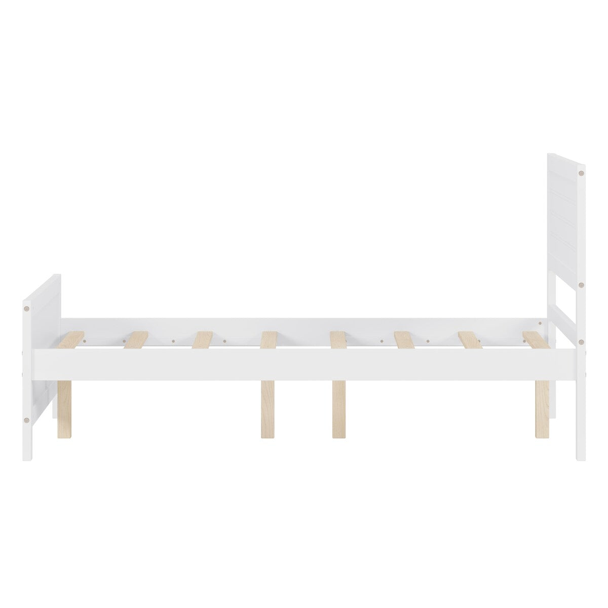 Solid & Stable Wood Full Size Platform Bed Frame