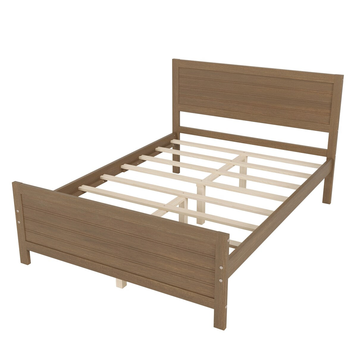 Solid & Stable Wood Full Size Platform Bed Frame
