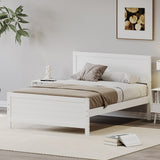 Solid & Stable Wood Full Size Platform Bed Frame
