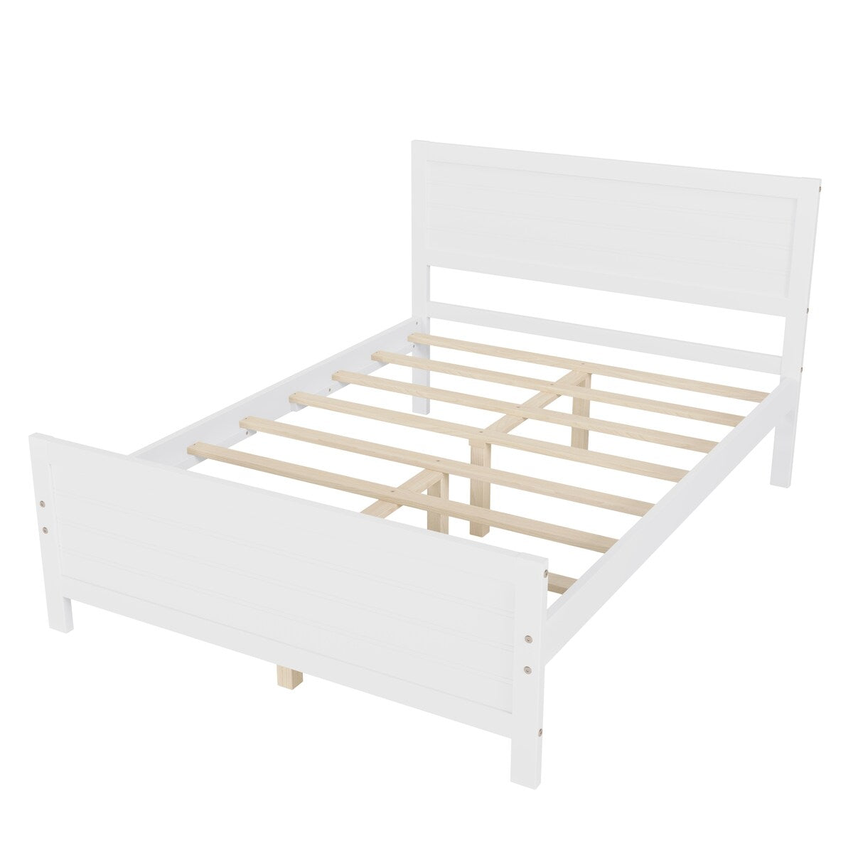Solid & Stable Wood Full Size Platform Bed Frame