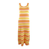 Solid & Striped Women's Striped Maxi Dress Swim Cover-Up (S, Orange Multi)