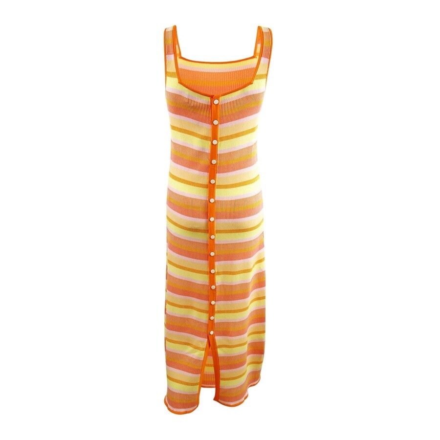 Solid & Striped Women's Striped Maxi Dress Swim Cover-Up (S, Orange Multi)