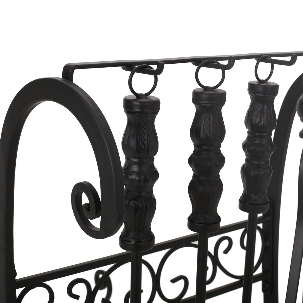 Solis Log Rack and Tool Set by Christopher Knight Home - 22.00" W x 16.00" L x 31.00" H