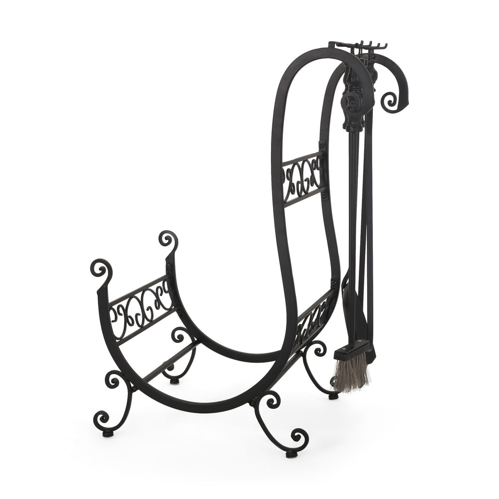 Solis Log Rack and Tool Set by Christopher Knight Home - 22.00" W x 16.00" L x 31.00" H