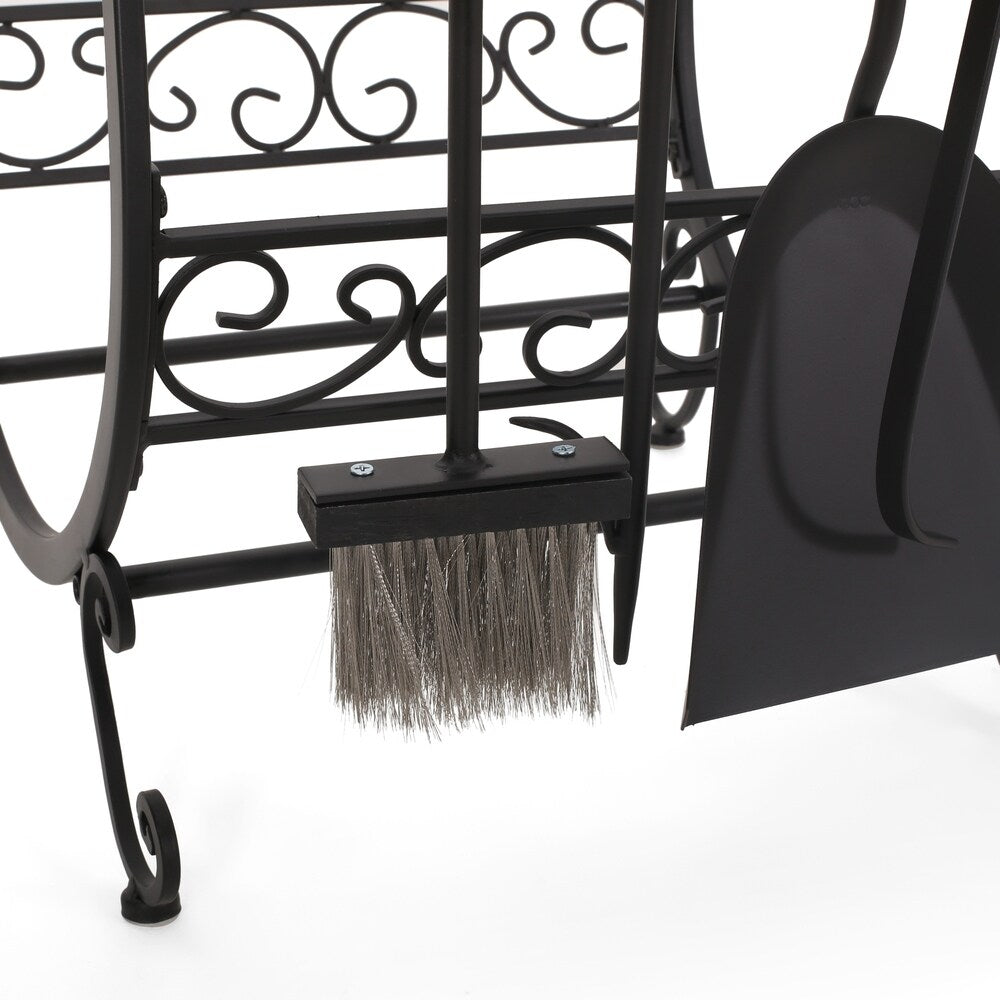 Solis Log Rack and Tool Set by Christopher Knight Home - 22.00" W x 16.00" L x 31.00" H