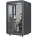 Solo Office Sound Booth Pod Audio Privacy, Mobile Roller with Desk, LED Light, Fans and AC USB Ports