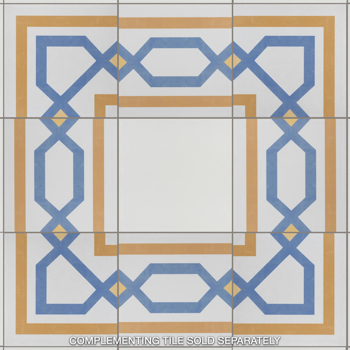 Merola Tile Revival Frame 7-3/4" x 7-3/4" Ceramic Floor and Wall Tile