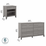 Somerset 6 Drawer Dresser and Nightstand Set by Bush Furniture