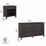 Somerset 6 Drawer Dresser and Nightstand Set by Bush Furniture
