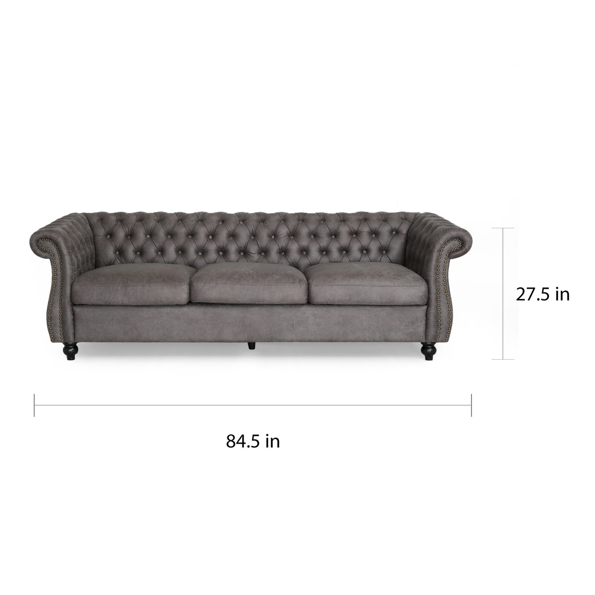 Somerville Microfiber Chesterfield Sofa by Christopher Knight Home