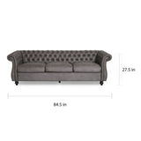 Somerville Microfiber Chesterfield Sofa by Christopher Knight Home