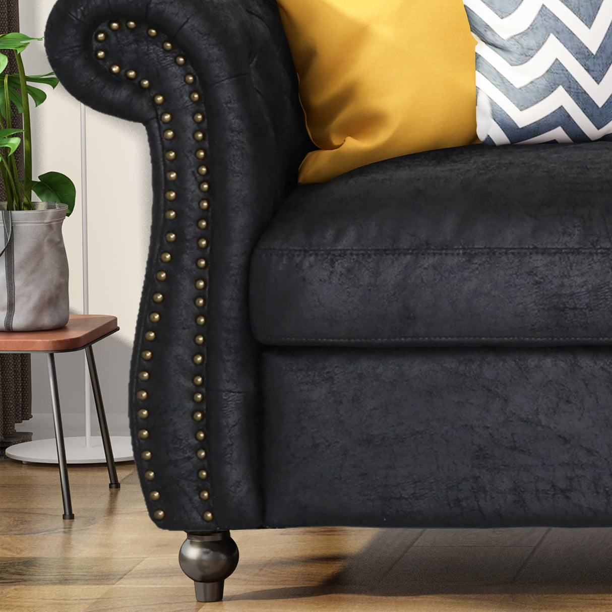 Somerville Microfiber Chesterfield Sofa by Christopher Knight Home