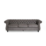Somerville Microfiber Chesterfield Sofa by Christopher Knight Home