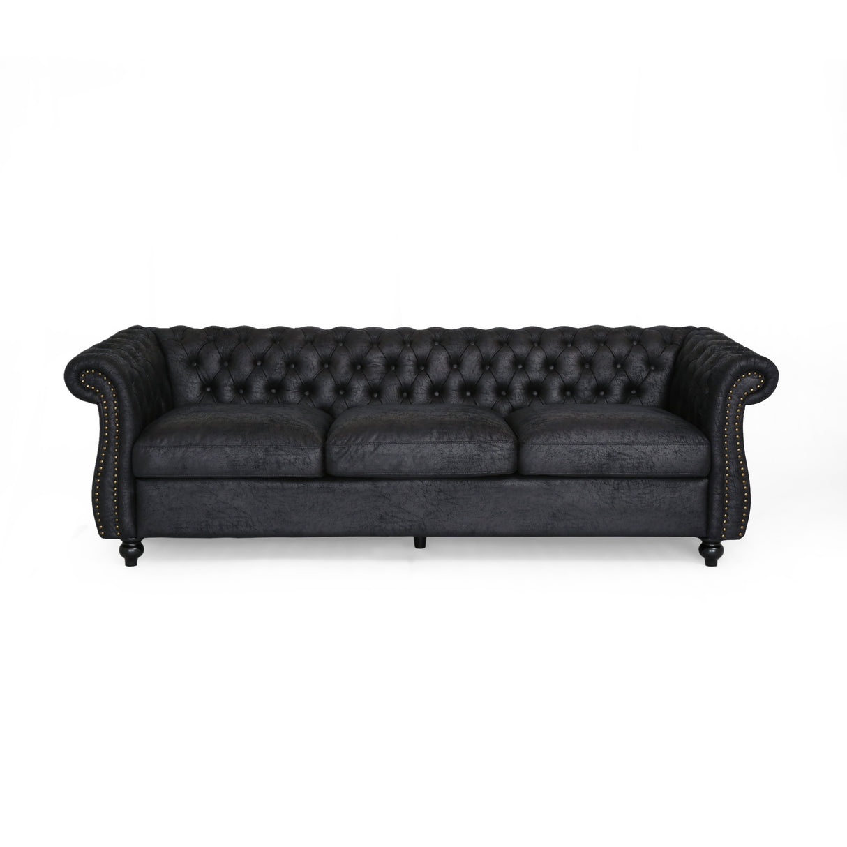 Somerville Microfiber Chesterfield Sofa by Christopher Knight Home