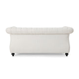 Somerville Upholstered Chesterfield Nailhead Loveseat by Christopher Knight Home