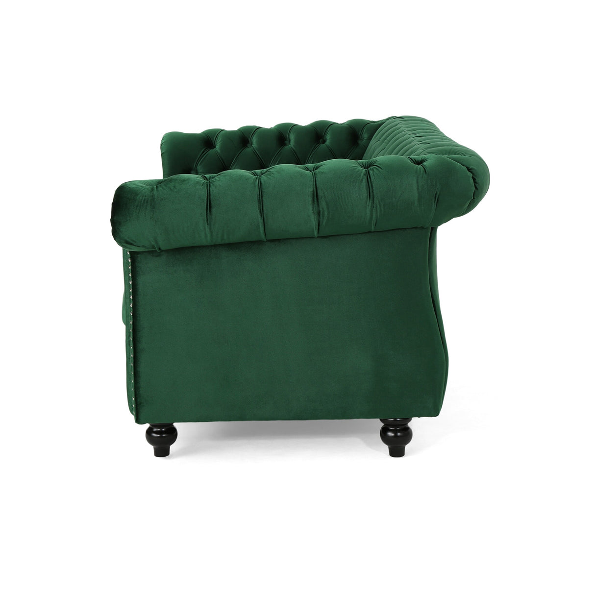 Somerville Upholstered Chesterfield Nailhead Loveseat by Christopher Knight Home