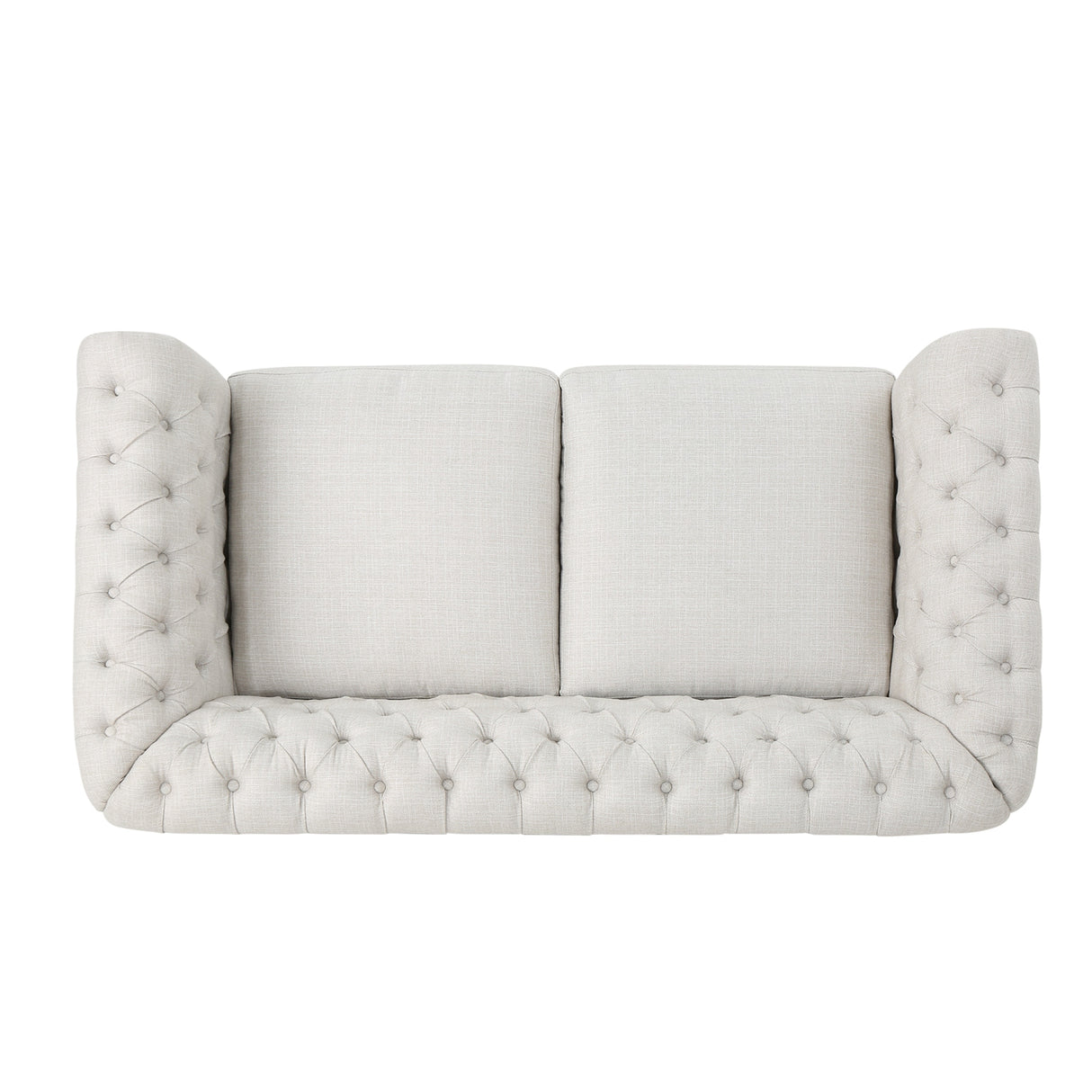 Somerville Upholstered Chesterfield Nailhead Loveseat by Christopher Knight Home