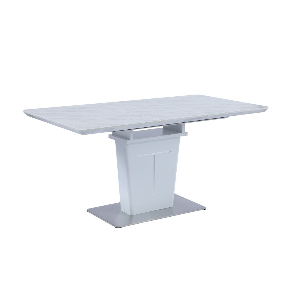 Somette Amelia Marble and Stainless Steel 2-Piece Dining Set