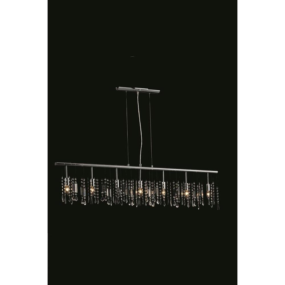 Somette Bienne 7-Light Royal Cut Crystal and Chrome Pendant Light