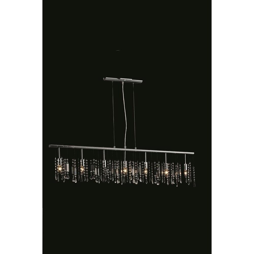 Somette Bienne 7-Light Royal Cut Crystal and Chrome Pendant Light